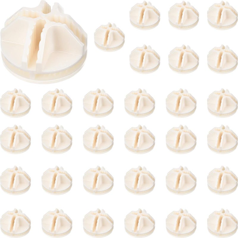 Jovitec 32 Pieces Cube Connectors Plastic Storage Wire Cube Organizer ABS Connectors for Modular Closet Storage Organizer and Wire Shelf (White) - Image 1